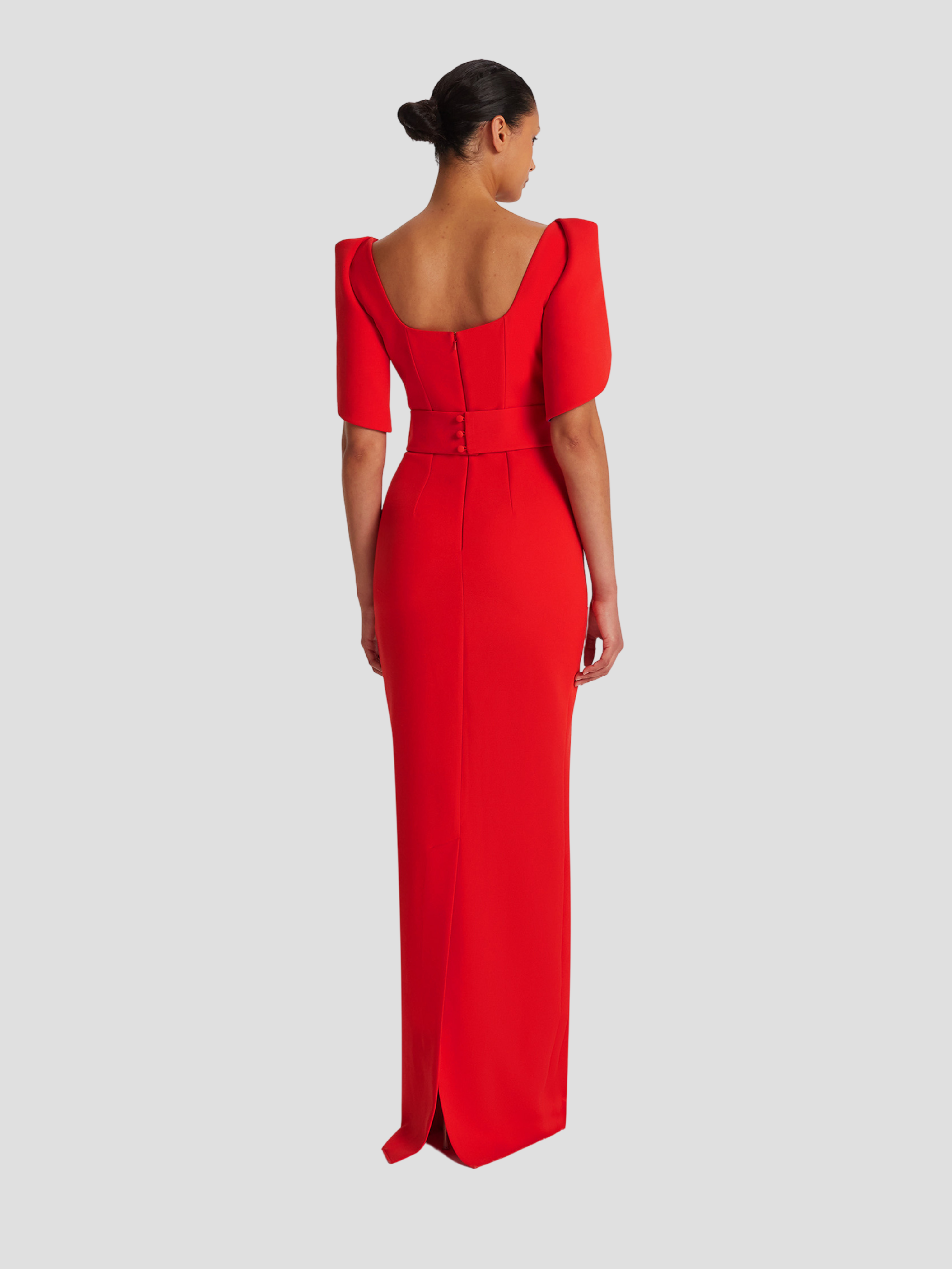 Dara Scarlet Red Long Dress,SAFIYAA,- Fivestory New York