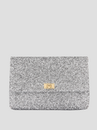 Silver Valorie Clutch in Glitter,Anya Hindmarch,- Fivestory New York