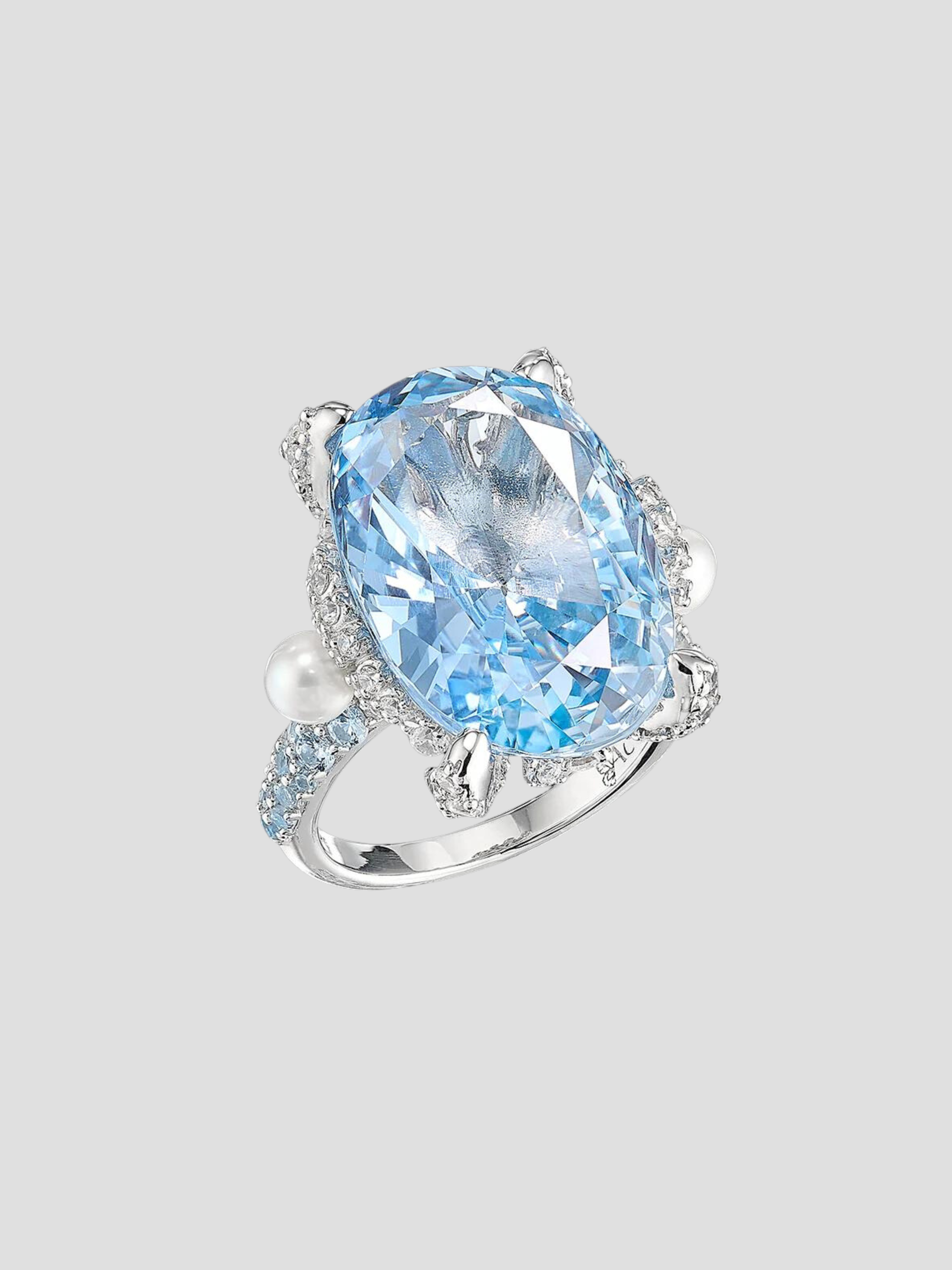 Baby Blue Mermaid Ring,Anabela Chan,- Fivestory New York