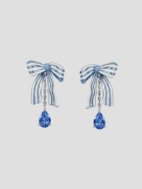 Aqua Bardot Bow Earrings,Anabela Chan,- Fivestory New York