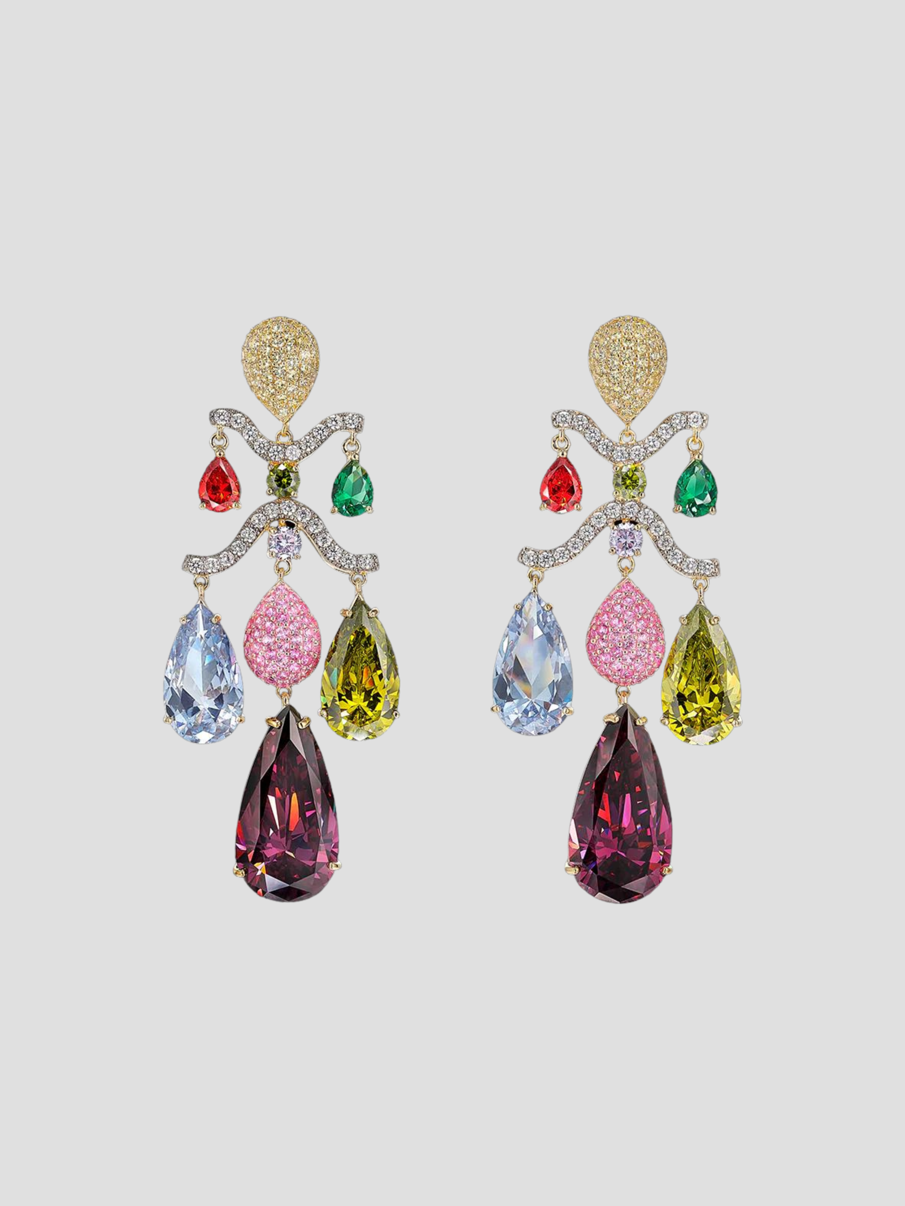 Tutti Frutti Chandelier Earrings,Anabela Chan,- Fivestory New York