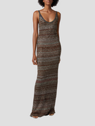 Black Multicolor Mesh Knit Midi Dress with Sequins,MISSONI,- Fivestory New York