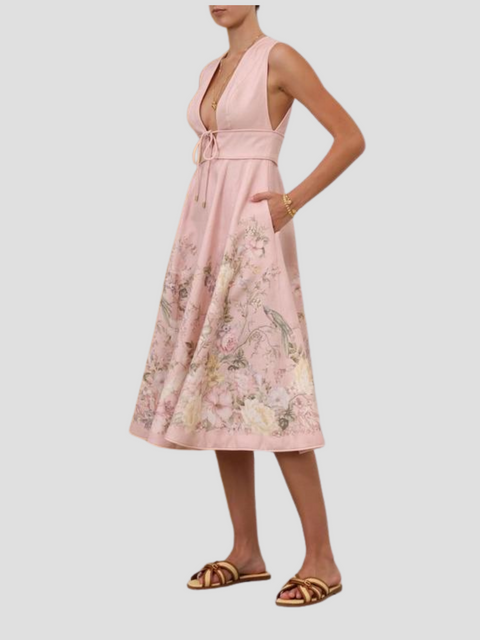 Waverly Plunge Midi Dress