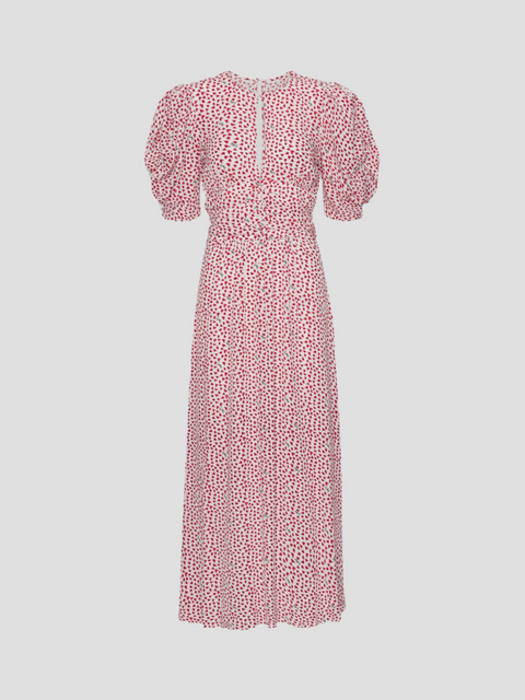 Heart Printed Maxi Flowy Dress,ROTATE Birger Christensen,- Fivestory New York