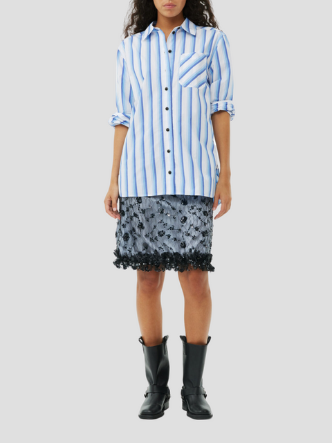 Stripe Cotton Shirt,Ganni,- Fivestory New York