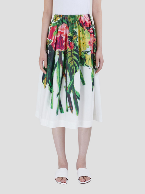 Plant Printed Midi Balloon Skirt,Marni,- Fivestory New York