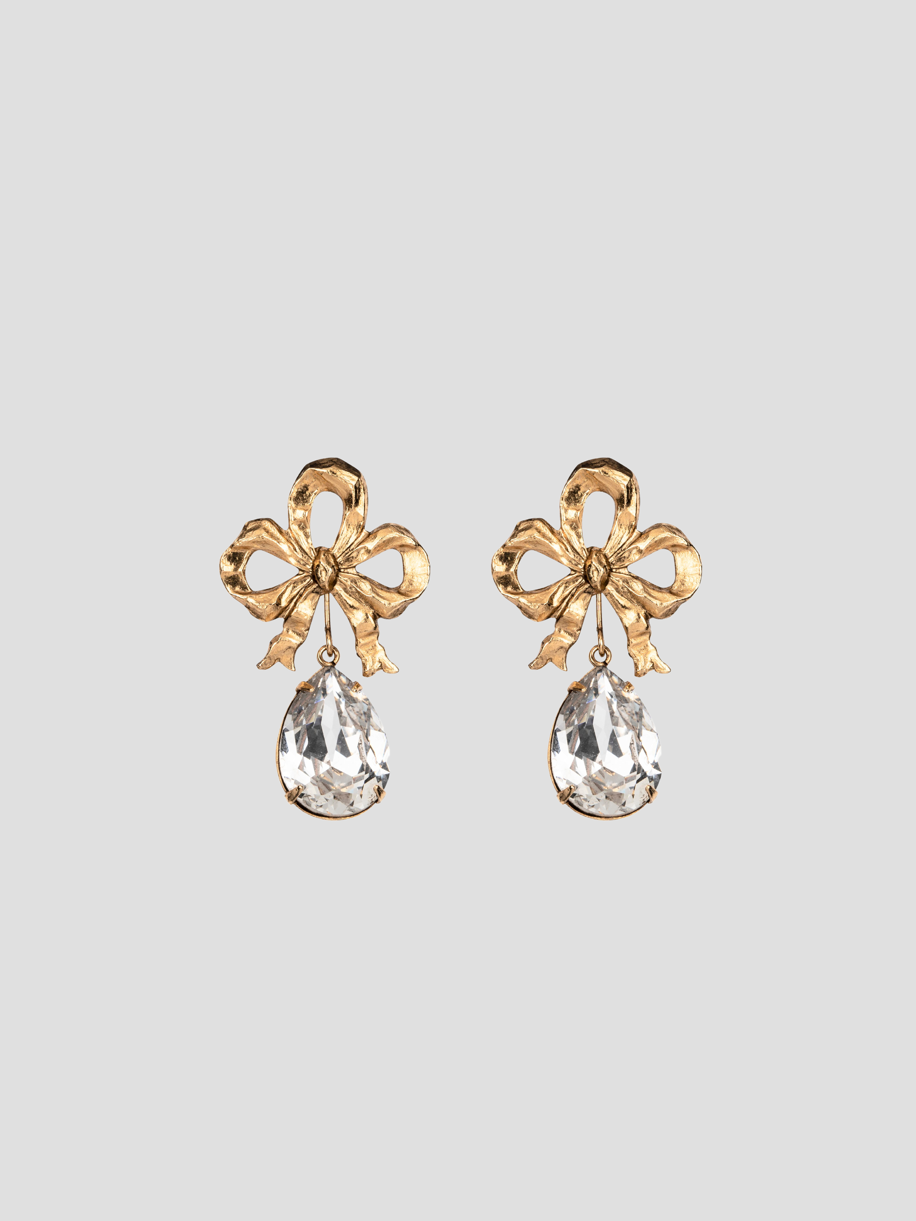 Eloise Crystal Gold Plated Bow Stud Earrings,JENNIFER BEHR,- Fivestory New York