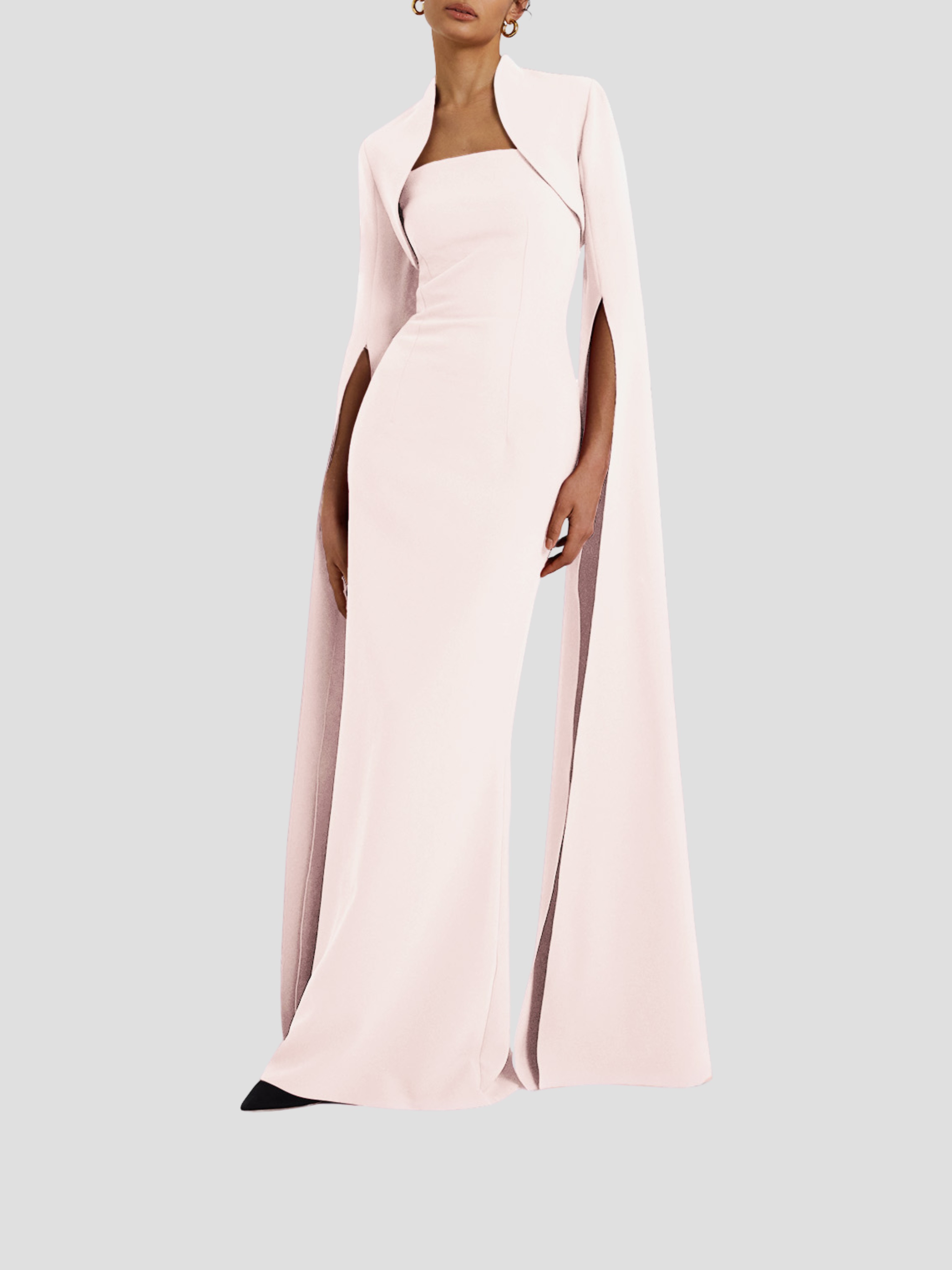 Amari Pale Pink Bolero With Soshin Dress,SAFIYAA,- Fivestory New York