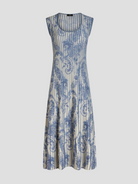 Cap Sleeve Printed Midi Knit Dress,ETRO,- Fivestory New York