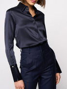 Navy Regine Shirt,Dmn,- Fivestory New York