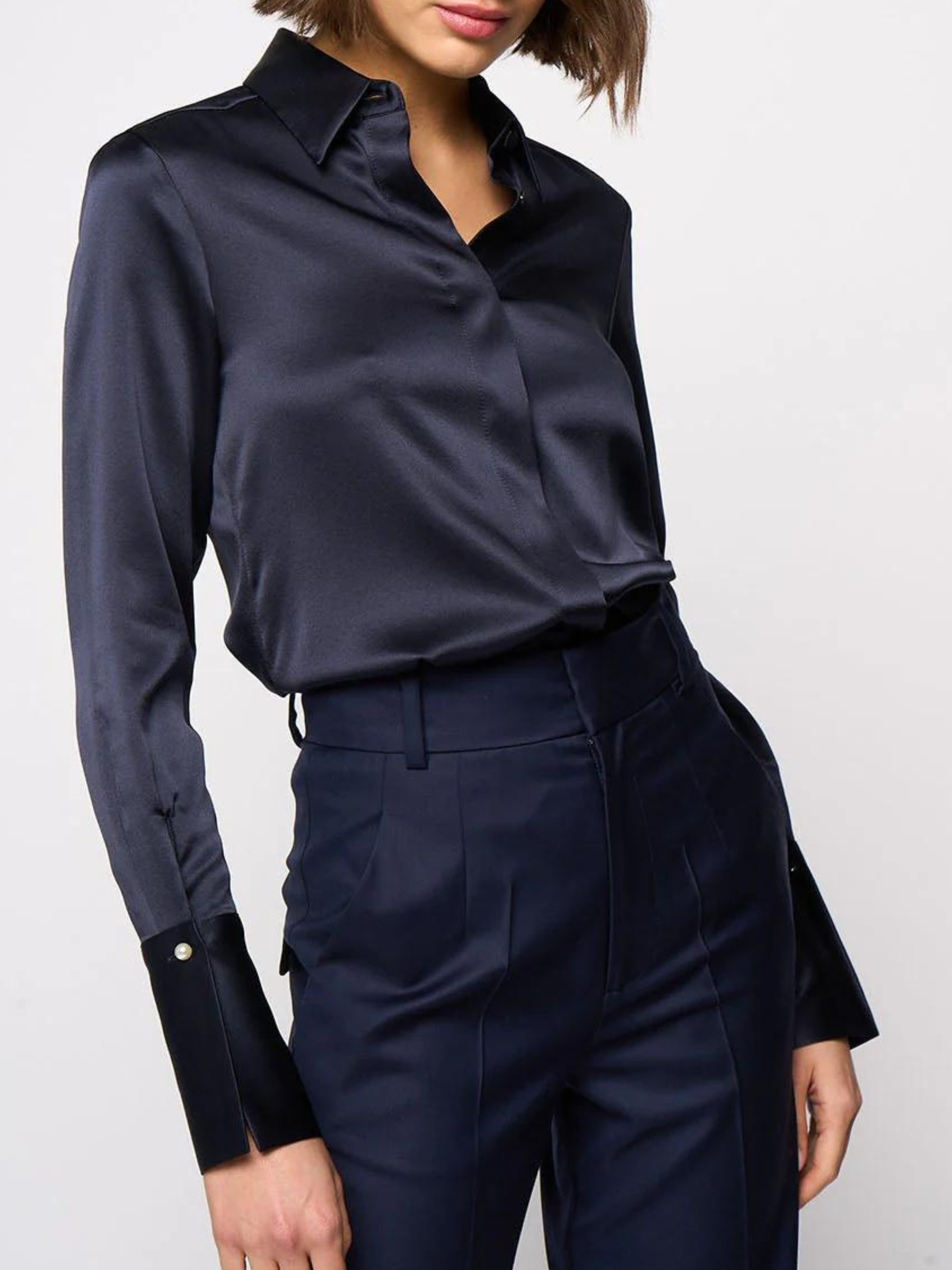 Navy Regine Shirt,Dmn,- Fivestory New York