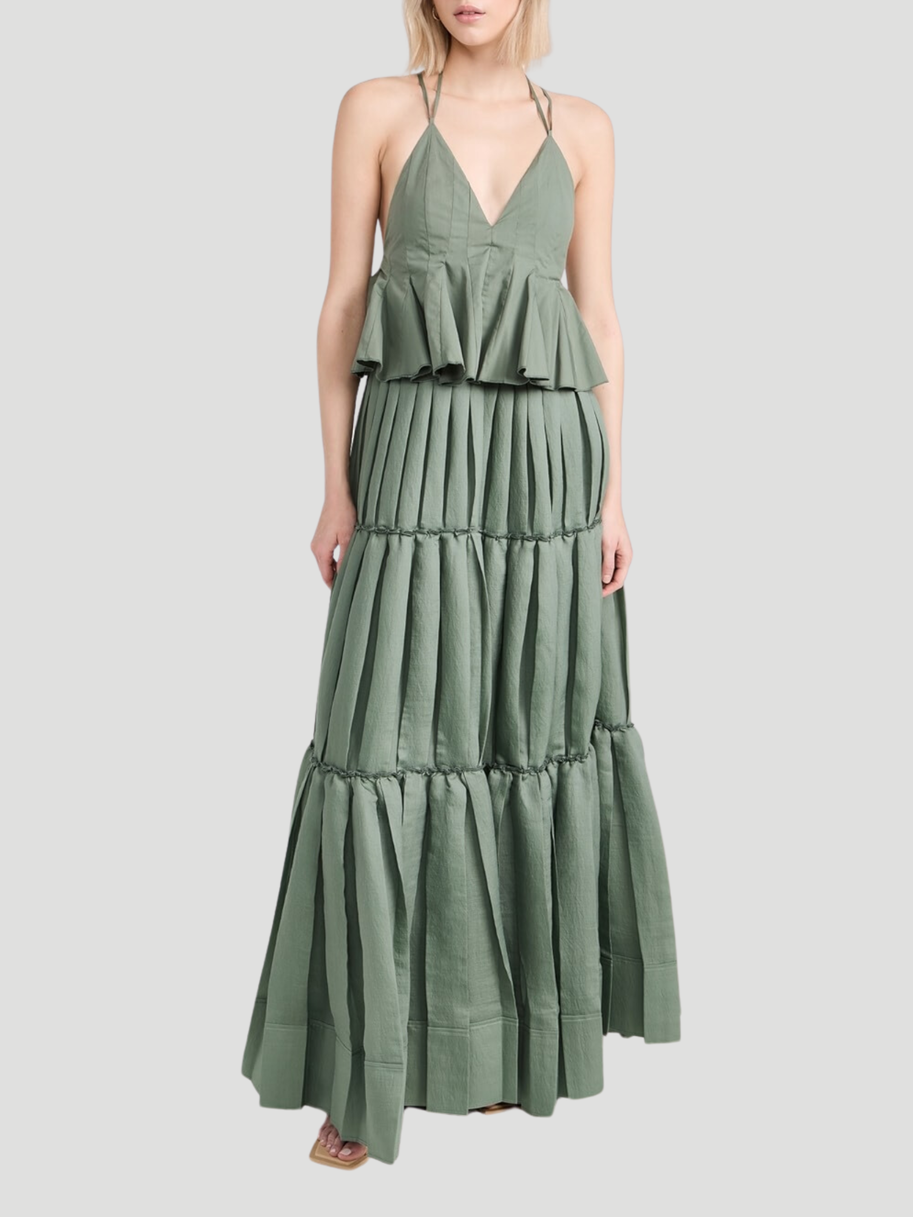 Delania Pleated Maxi Dress,SIMKHAI,- Fivestory New York