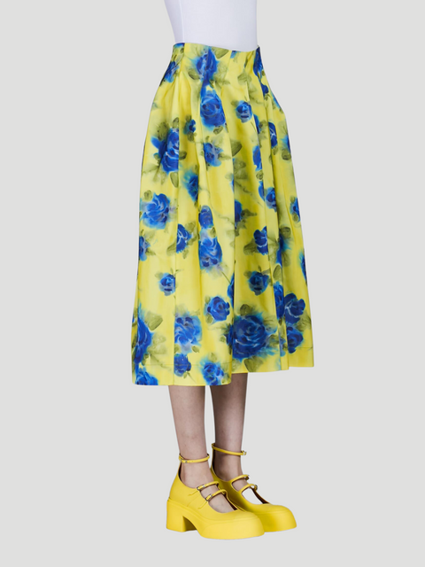 Lemonade Floral A-Line Midi Skirt,MARNI,- Fivestory New York