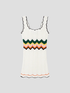 Chevron Lace Mini Dress,CASABLANCA,- Fivestory New York