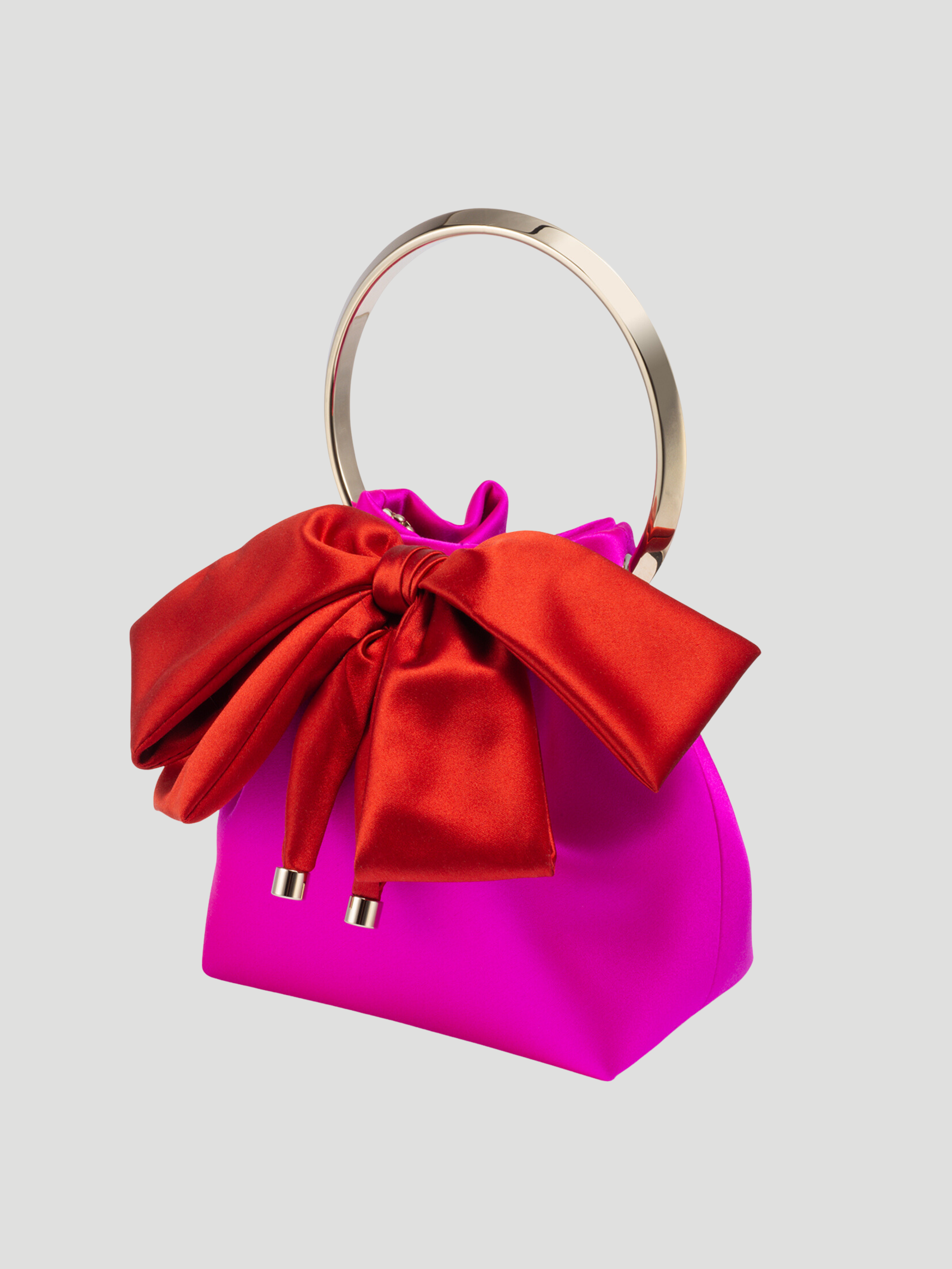 Bon Bon Bow Bucket Satin Top-Handle Bag,Jimmy Choo,- Fivestory New York