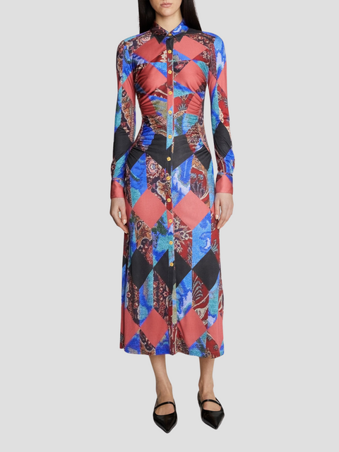 Ines Printed Midi Dress,Amir Taghi,- Fivestory New York