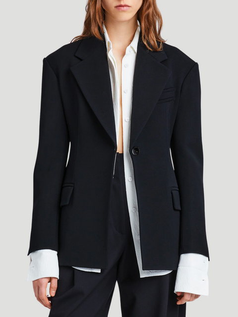 Black Wool Twill Jacket,PROENZA SCHOULER,- Fivestory New York