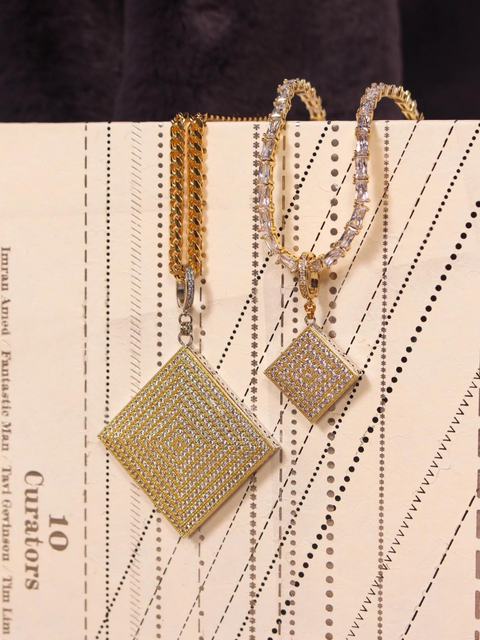 Gold Small CZ Pendant,elaMariie,- Fivestory New York