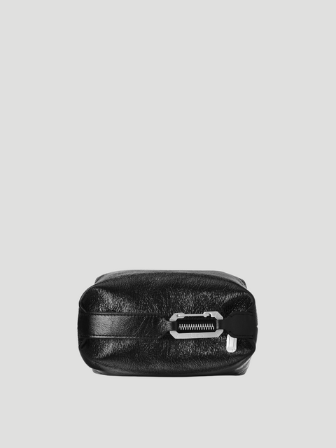 Moon Bag in Black Metallic Leather,Eera,- Fivestory New York