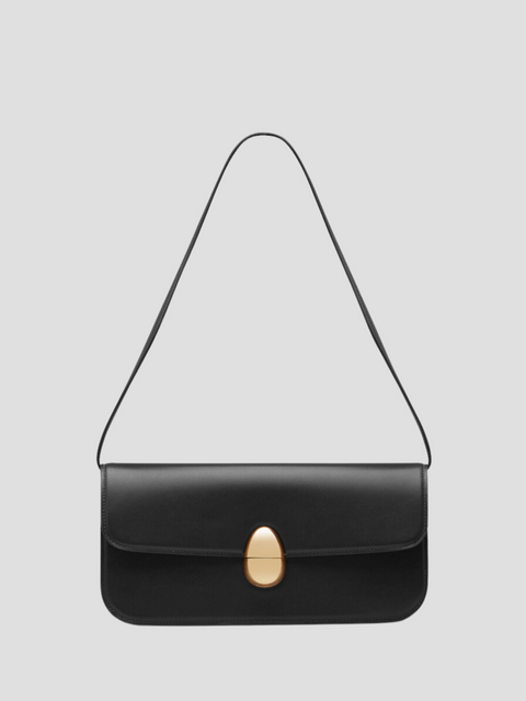 Phoenix Black Leather Baguette Bag,Neous,- Fivestory New York