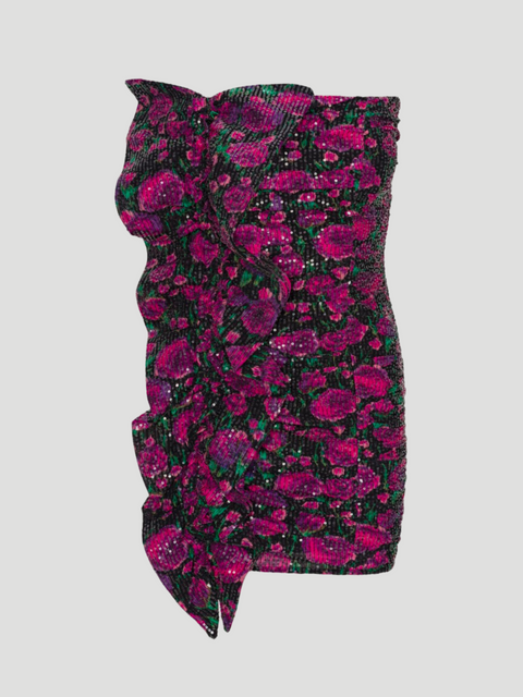 Sequins Ruched Dress,ROTATE Birger Christensen,- Fivestory New York