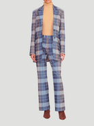 Pirouette Blue Check Pant,STAUD,- Fivestory New York