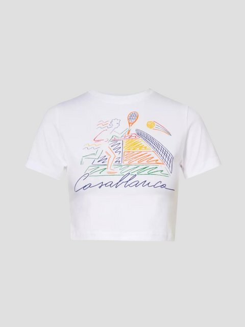 Jeu De Crayon Screen Printed Baby T-Shirt,CASABLANCA,- Fivestory New York