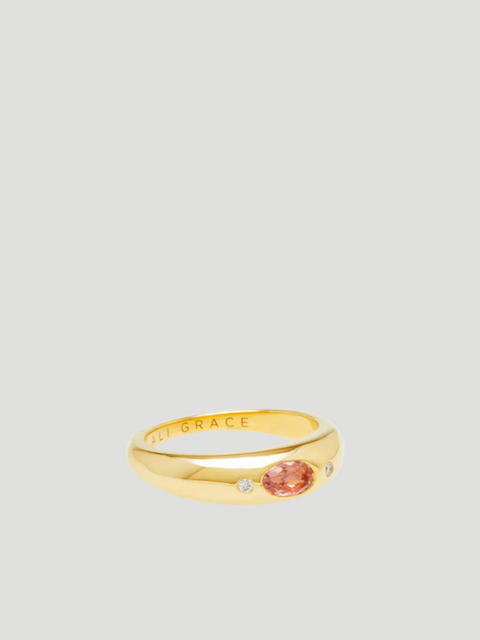 Pink Tourmaline & Diamonds Mini Bubble Ring,Ali Grace Jewelry,- Fivestory New York