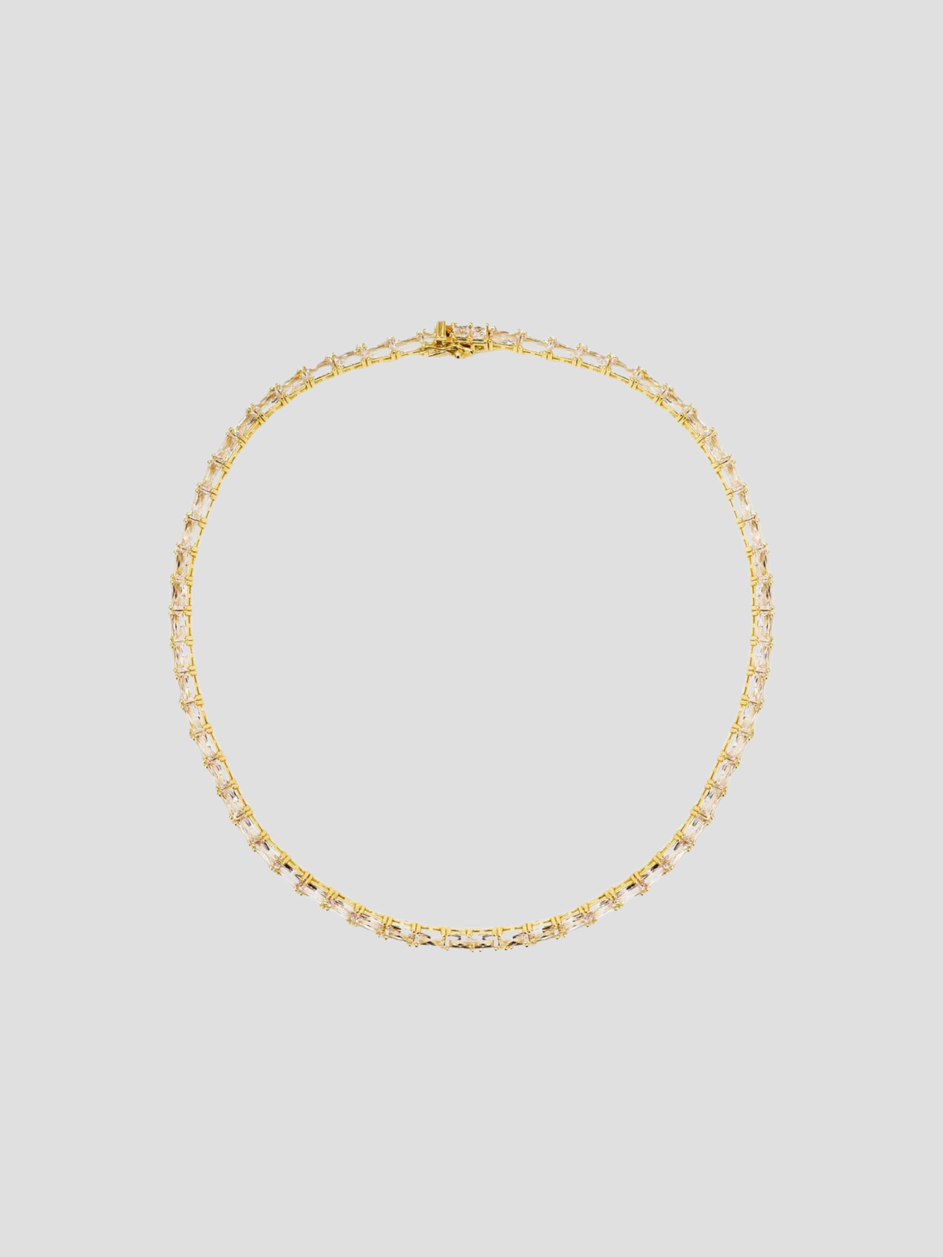 14.5" Gold Baguette Necklace,elaMariie,- Fivestory New York