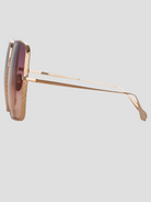 Camaro Oversized Sunglasses in Rose Gold and Wine,Linda Farrow,- Fivestory New York