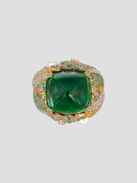 Emerald Sugarloaf Berry Ring,Anabela Chan,- Fivestory New York