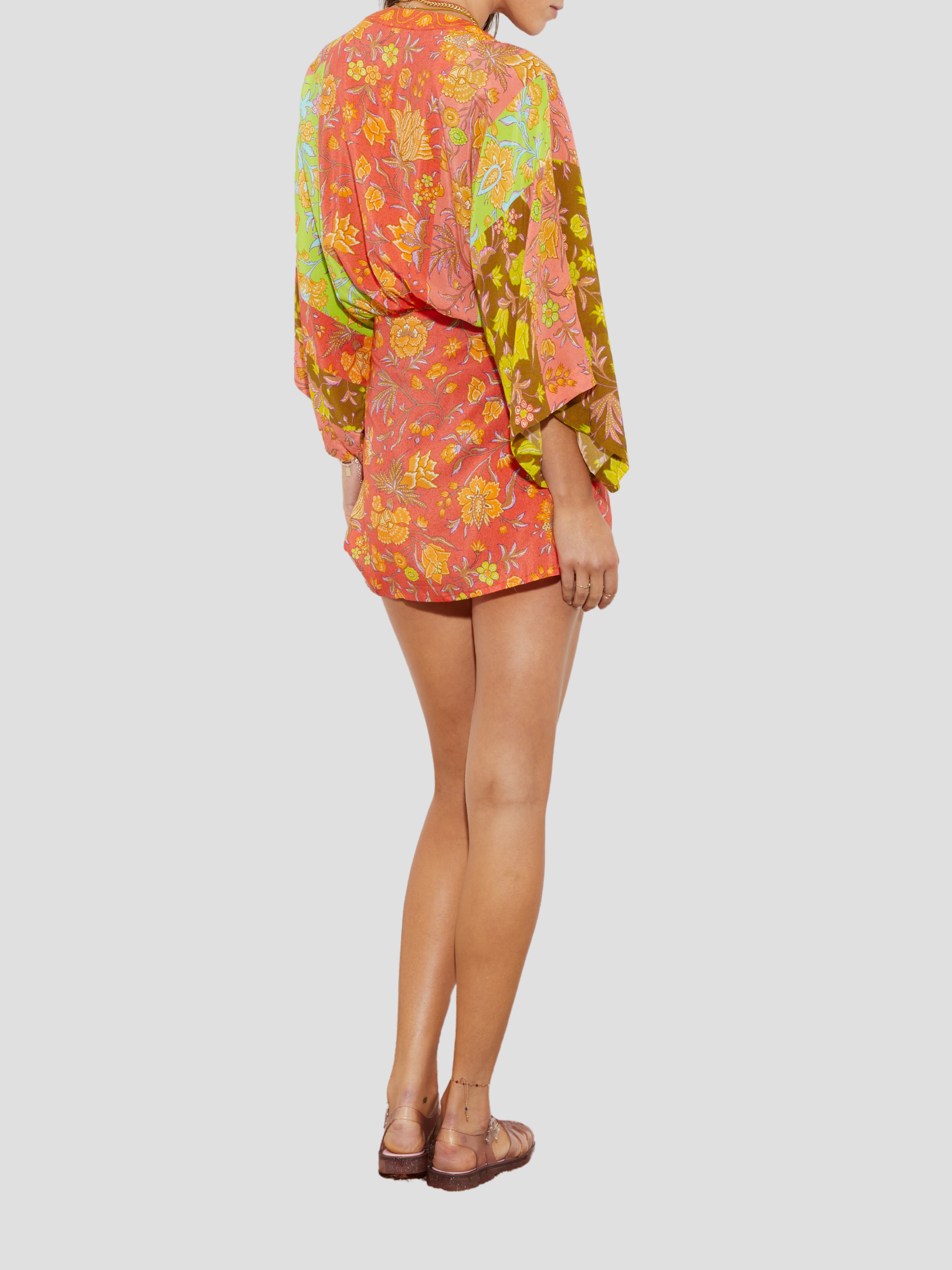 Alvita Silk Robe Mini Dress,BOTEH,- Fivestory New York