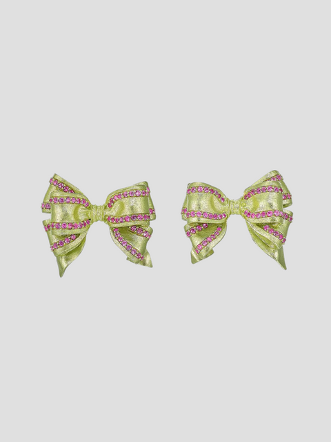 Citrus Mini Bow Tie Earrings,Anabela Chan,- Fivestory New York