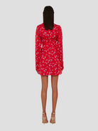 Floral Printed V-Neck Mini Dress,ROTATE Birger Christensen,- Fivestory New York