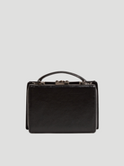 Black Crinkled Leather Grace Box Bag,Mark Cross,- Fivestory New York