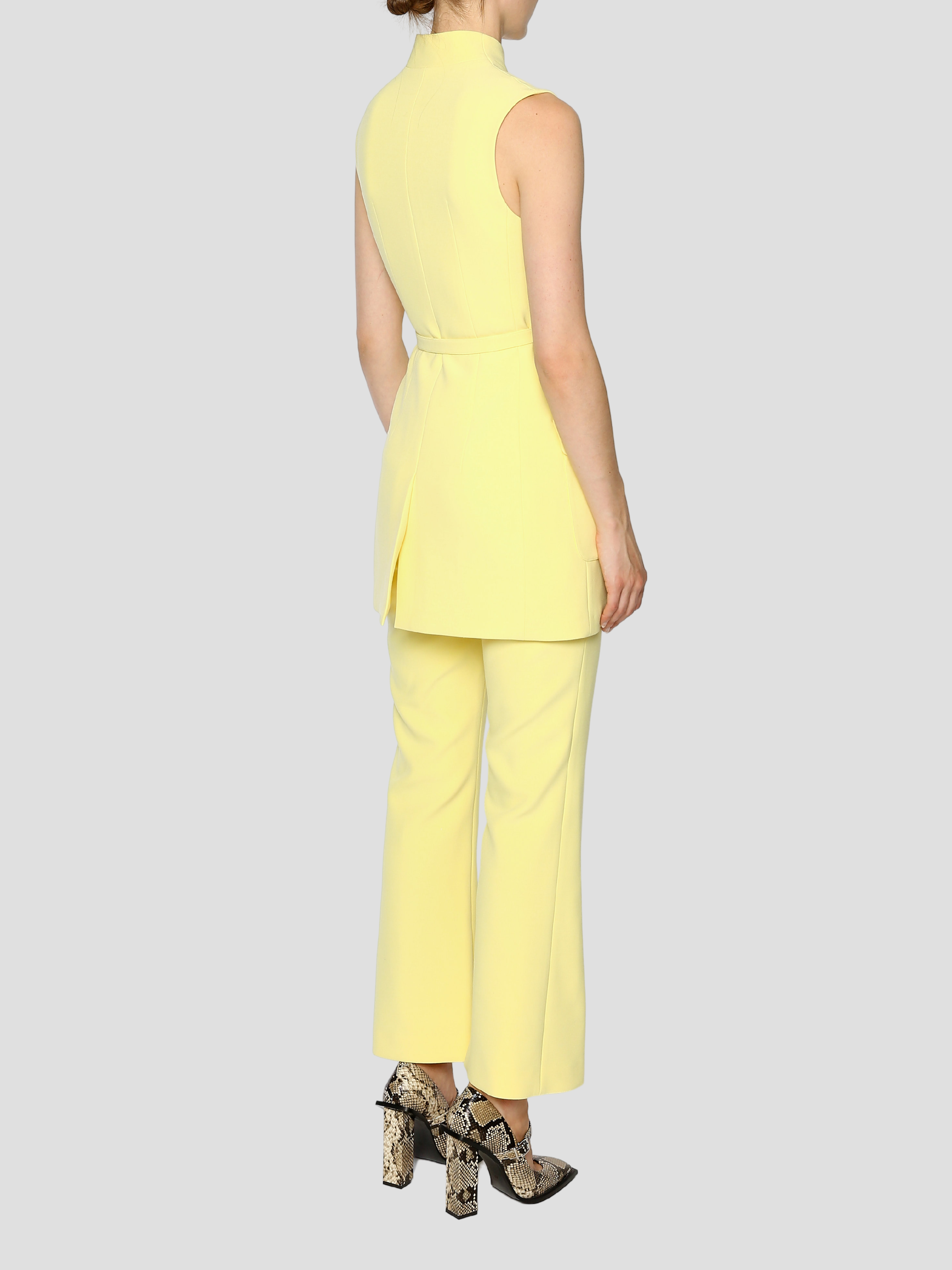 Yellow Paige Sleeveless Jacket,Huishan Zhang,- Fivestory New York