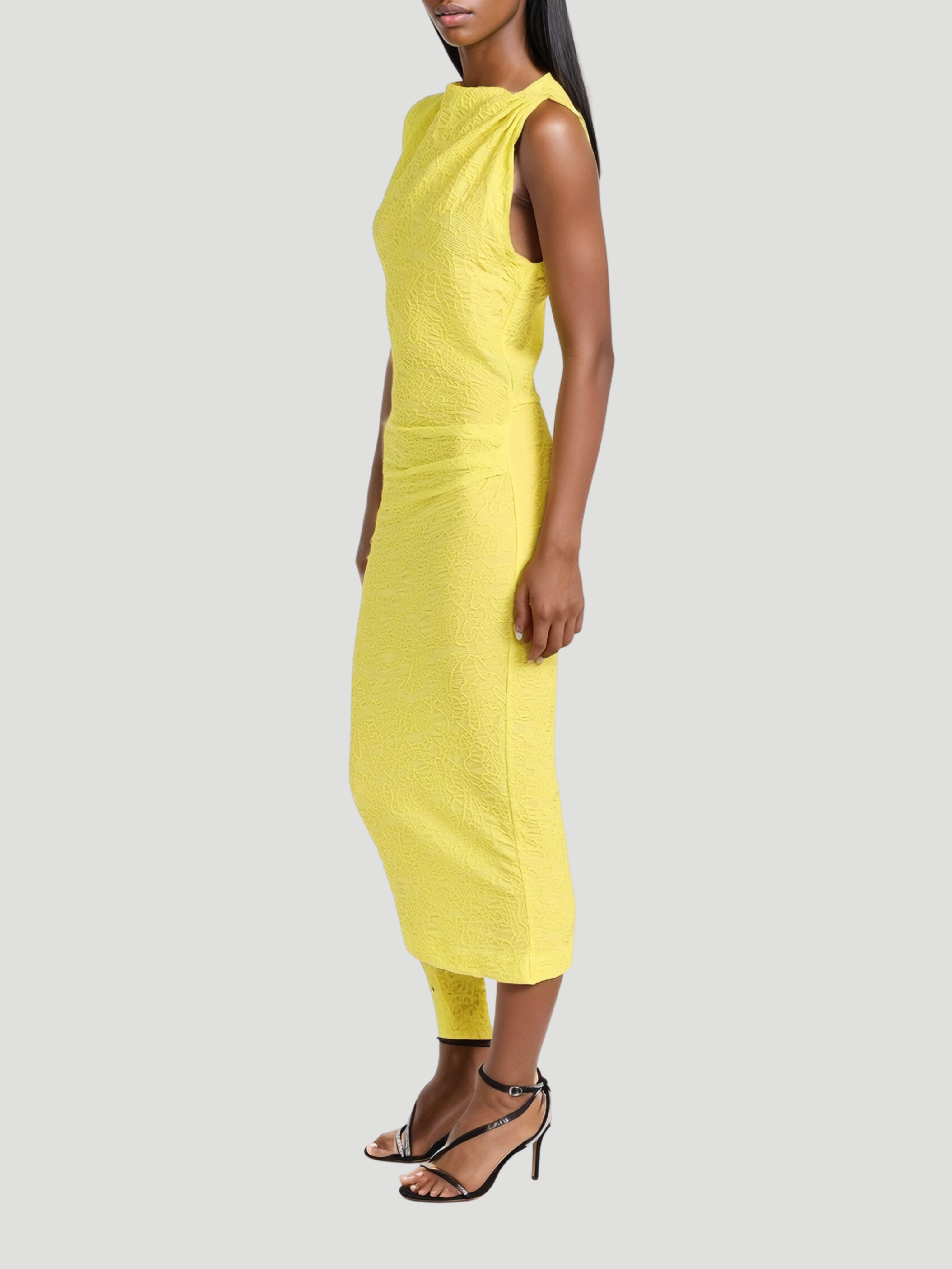 Franzy Draped Jacquard Cotton-Blend Midi Dress,Isabel Marant,- Fivestory New York