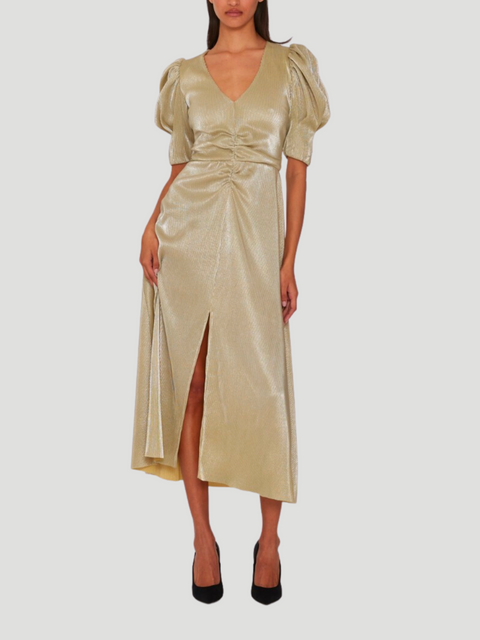 Small Plisse Slit Dress,ROTATE Birger Christensen,- Fivestory New York