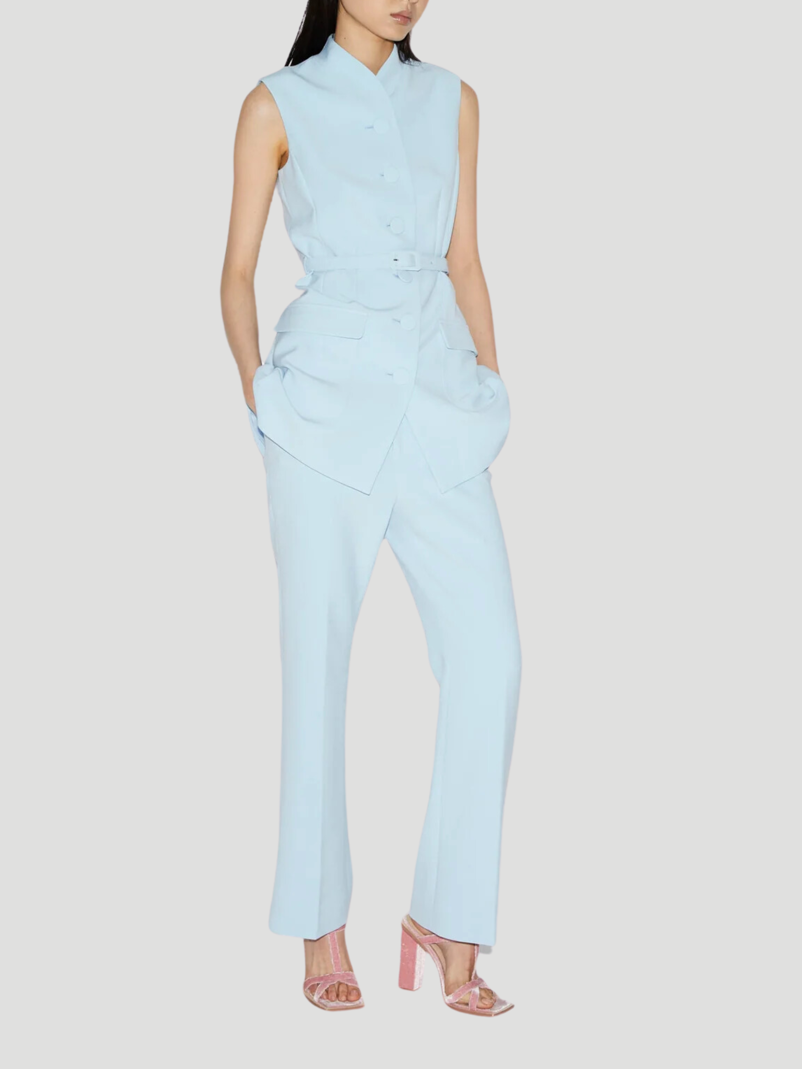 Sky Blue Adam Cropped Trouser,Huishan Zhang,- Fivestory New York