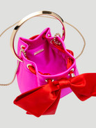 Bon Bon Bow Bucket Satin Top-Handle Bag,Jimmy Choo,- Fivestory New York