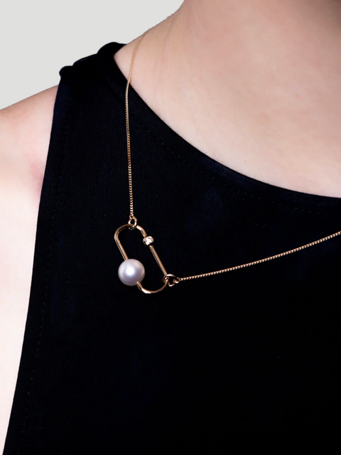 Miro Diamond Pearl Necklace,Hirotaka,- Fivestory New York