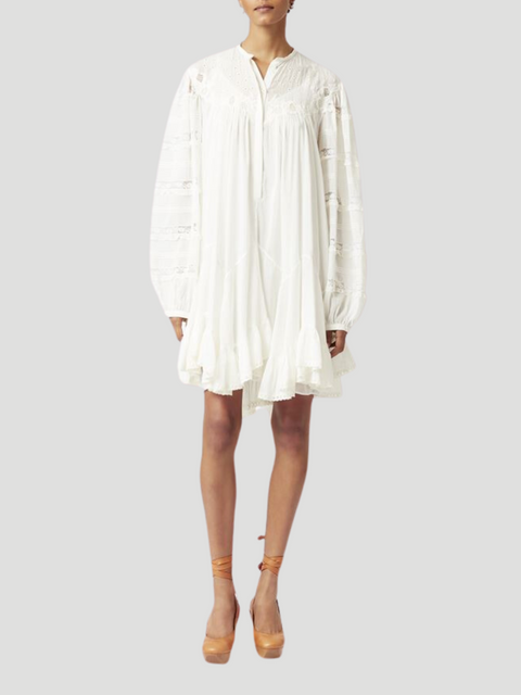 Gyliane Cotton and Silk Minidress,Isabel Marant,- Fivestory New York