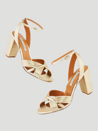 85mm Gold Very Sundance Sandal,Aquazzura,- Fivestory New York