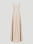 Cotton Linen Embroidered Maxi Dress,Alberta Ferretti,- Fivestory New York