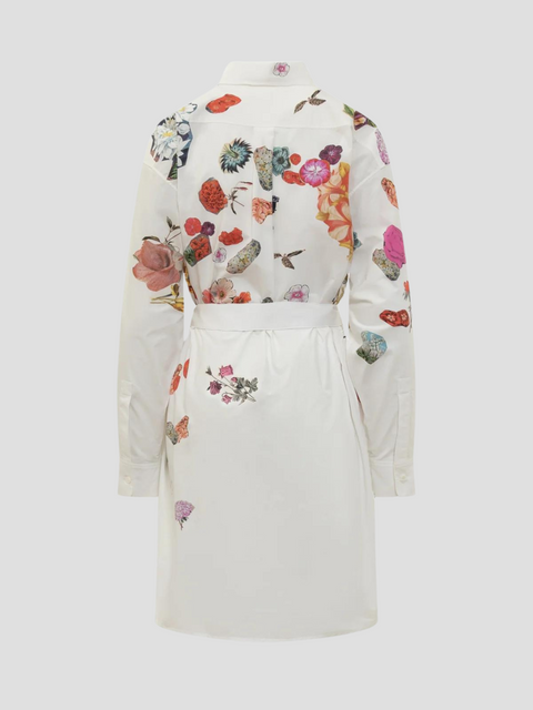Floral Printied Belted Shirt Dress,Marni,- Fivestory New York