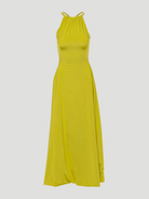 Atlaua Green Halter-Neck Maxi Dress,Maygel Coronel,- Fivestory New York