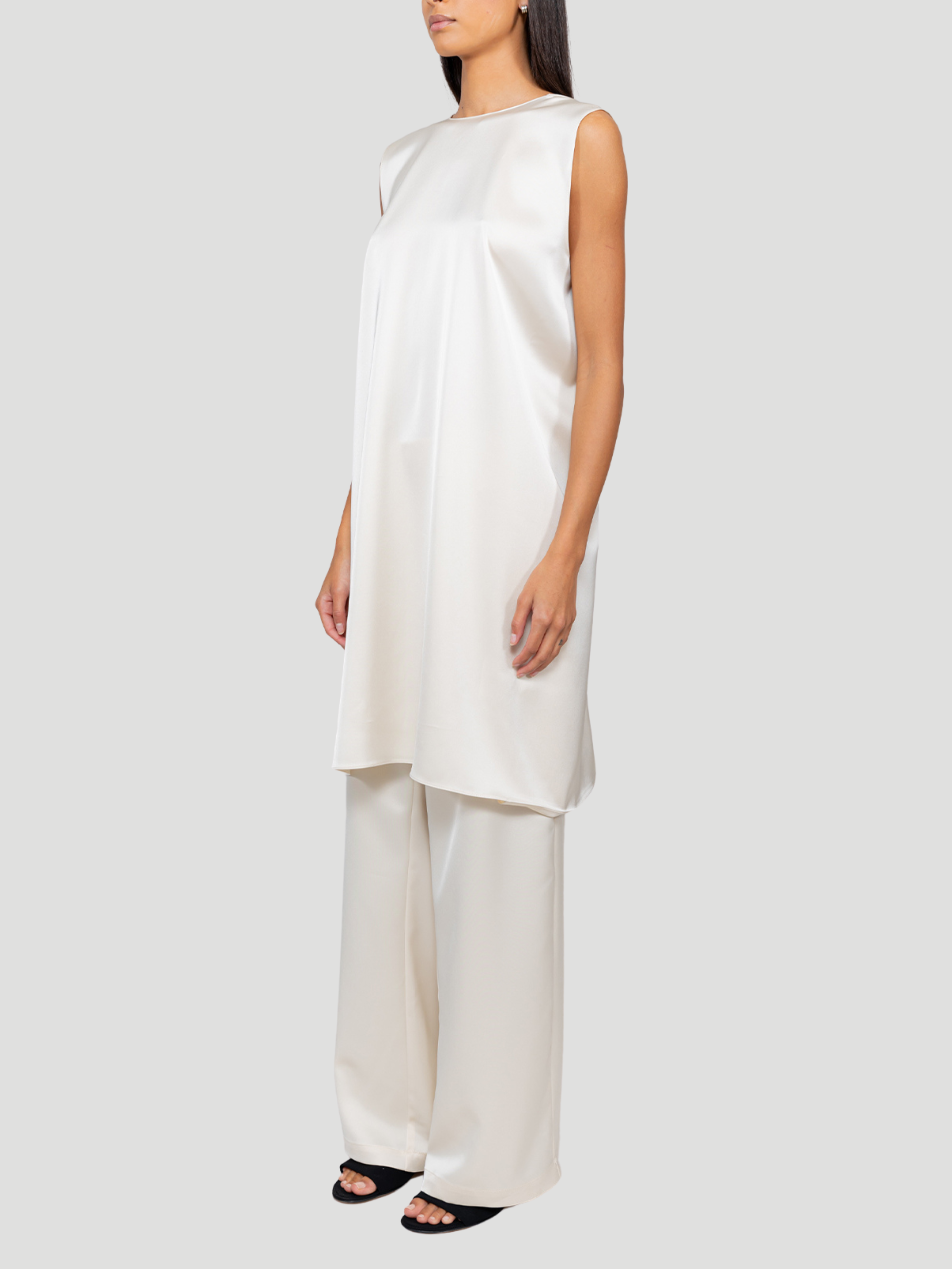 Ivory Barb Tie Tunic Top,Leset,- Fivestory New York