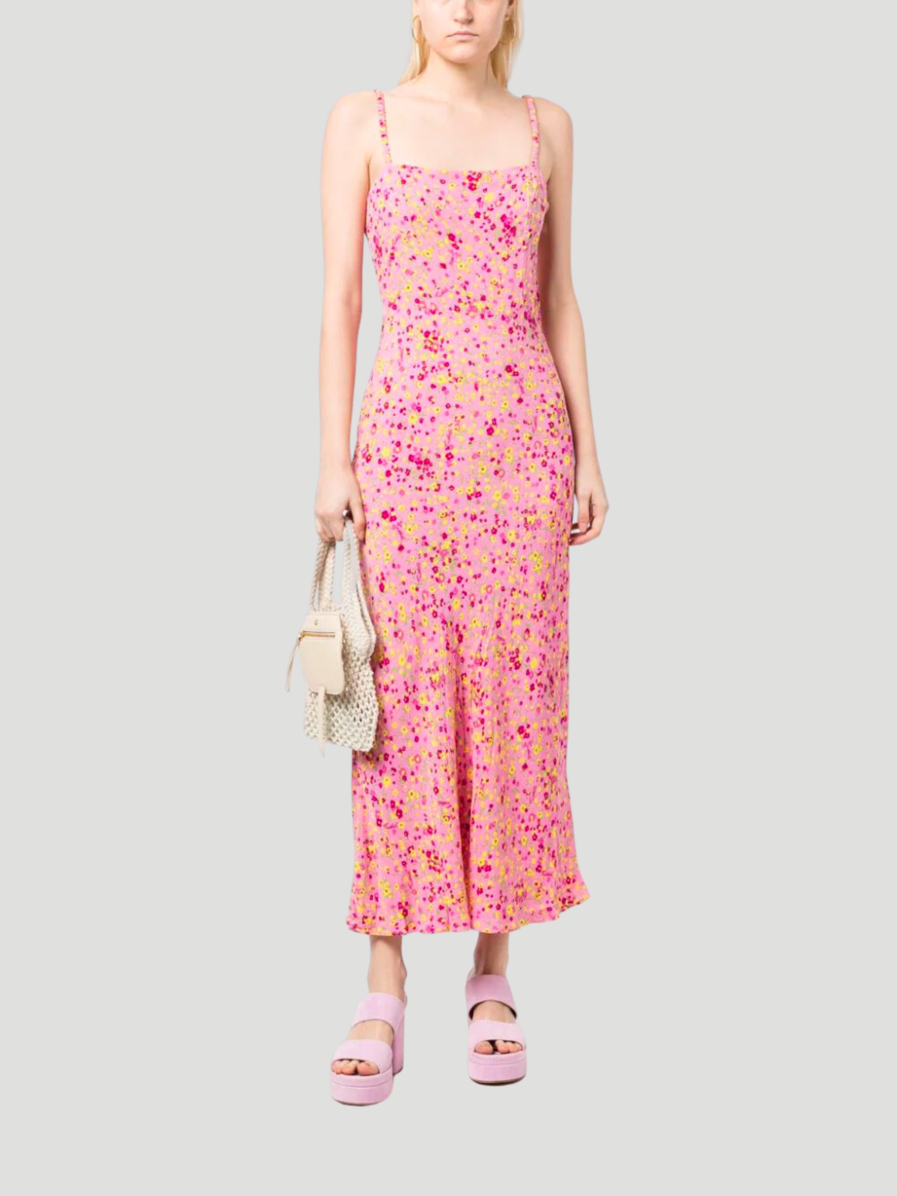 Jacquard Midi Slip Dress,ROTATE Birger Christensen,- Fivestory New York