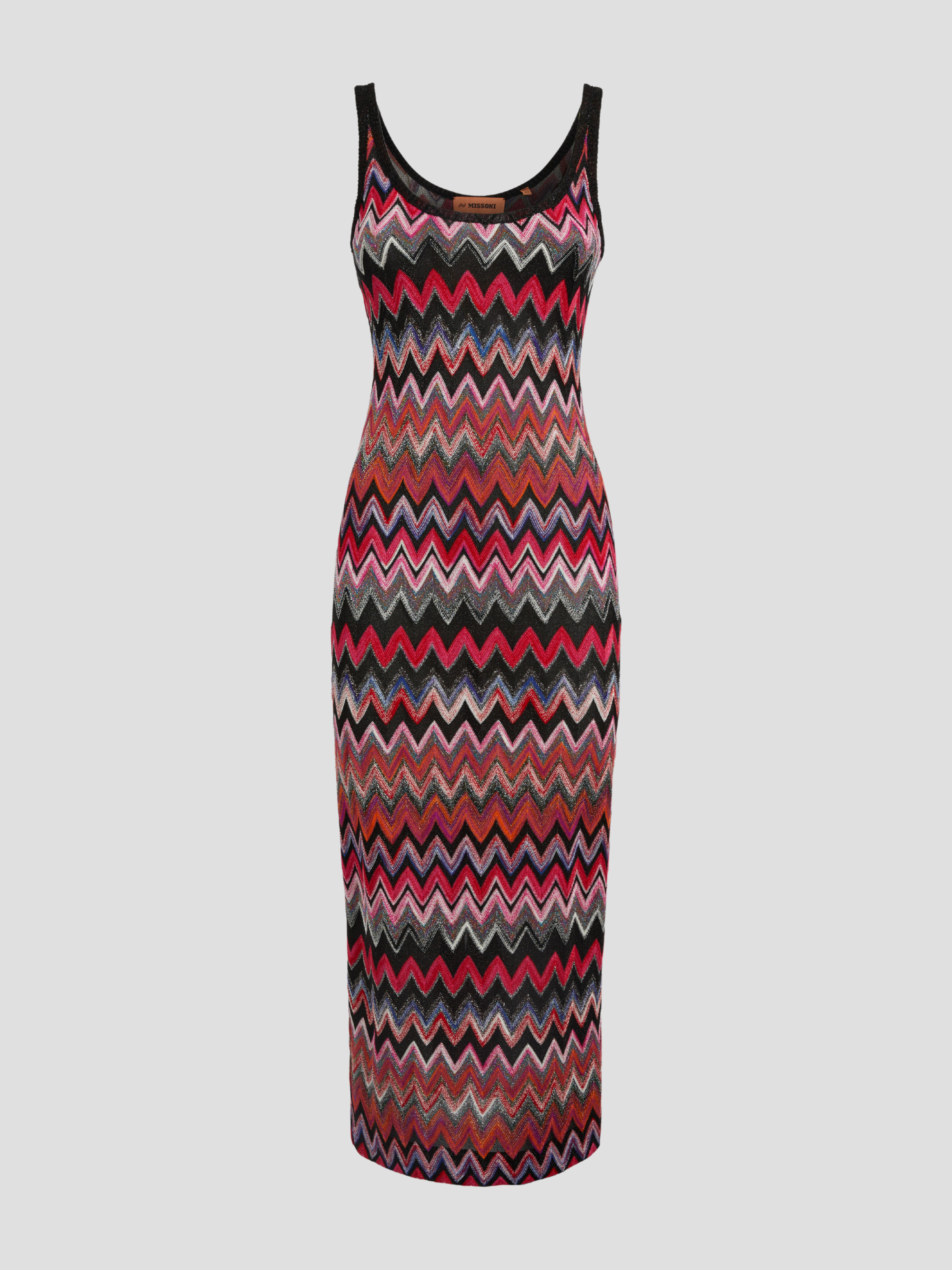rør Helt tør Giotto Dibondon Wave Print Midi Dress in Black/Red | Fivestory New York