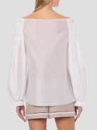 White Pleated Blouse,Alberta Ferretti,- Fivestory New York